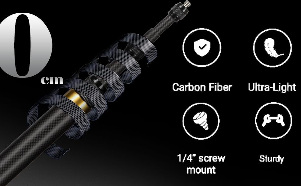 3m 118inch invisible carbon fiber selfie stick for insta360 x5 x4 x3 x2 x