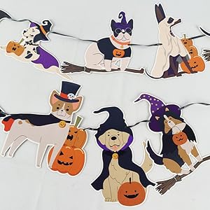 Halloween Dog Bunting Banner Halloween Dog Party Decorations…