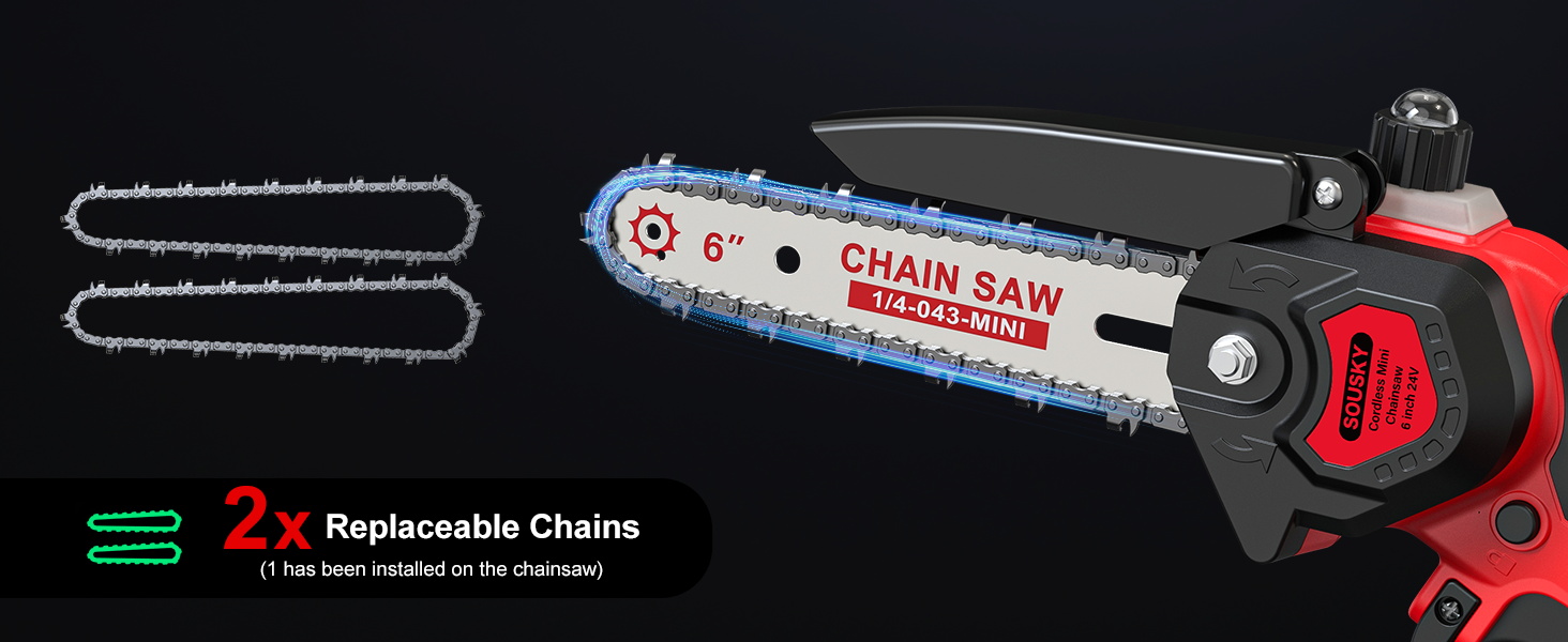 6 inch mini chainsaw cordless