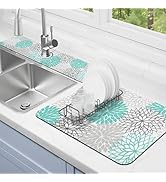 Dish Drying Mat for Kitchen Counter Matt, 2PCS 19