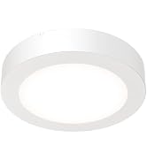 Juno Slim Basics 4 Inch LED Ceiling Light, Low Profile Surface Mount Downlight for Shower or Clos...