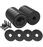 Magnetpro 12 Pieces 22 lbs Force Neodymium Magnets 20 x 7 mm with Steel Capsule, Black Pot Magnet...