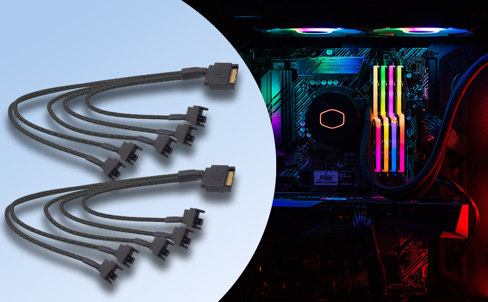 Computer case lighting effect