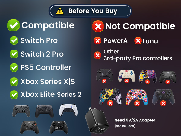 nintendo switch pro controller charger