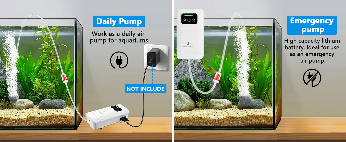 battery powered aquarium air pump