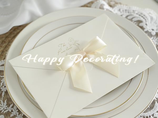 ivory satin bows