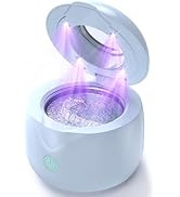 CXRUY Ultrasonic Retainer Cleaner - UV Dental Cleaning Pod Night Guard Cleaner for Dentures, Alig...