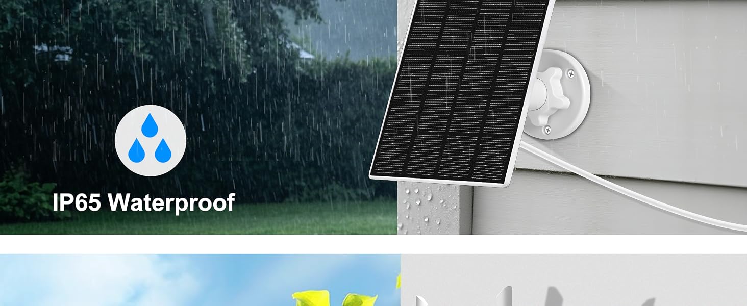 Solar panel for battery security camera.