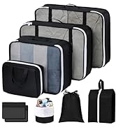 Easortom Packing Cubes, 9 Set Suitcase Organizer Bags Set, Travel Bags Organizer for Luggage, Dur...