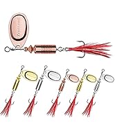 TRUSCEND Fishing Spoon with Triple Strengthened Hook, Copper Blade,High Grade Biological Rooster ...