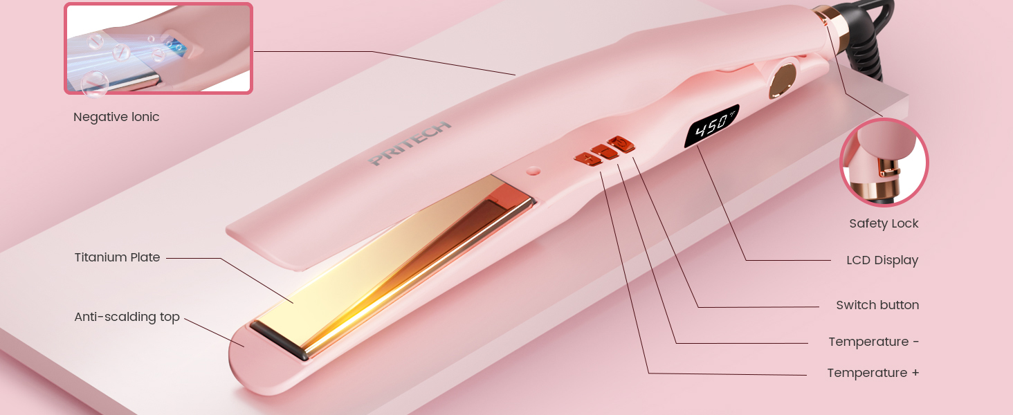 1 Inch Flat Iron Professional Flat Iron for Thin and Short Hair Edge Styling