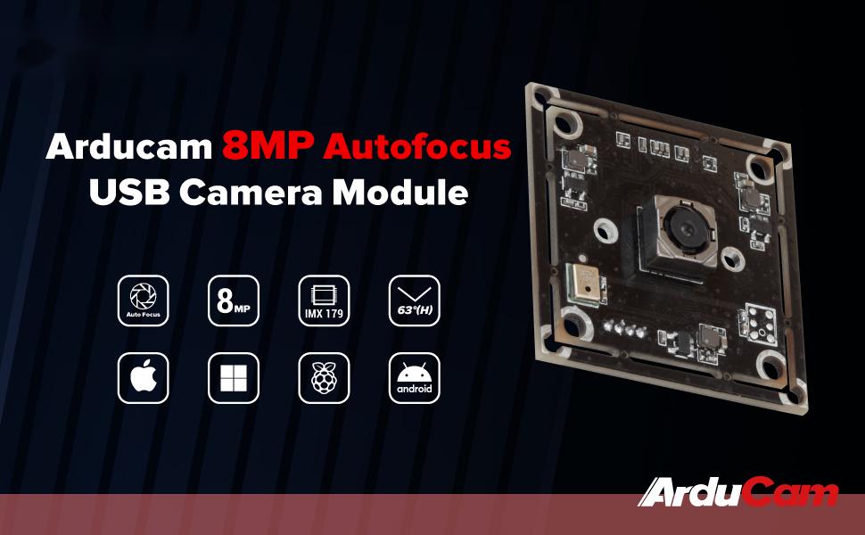 Arducam 8MP 1080P Auto focus USB Camera Module 