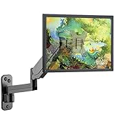 UPGRAVITY Monitor Wall Mount, Computer Monitor Wall Mount for 17-32 inch Flat/Curved Screens, Gas...