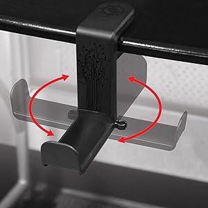 360 rotating arm to put headphones under desk
