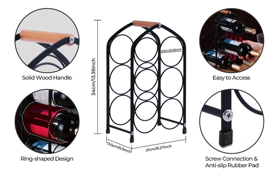Details of the wine rack