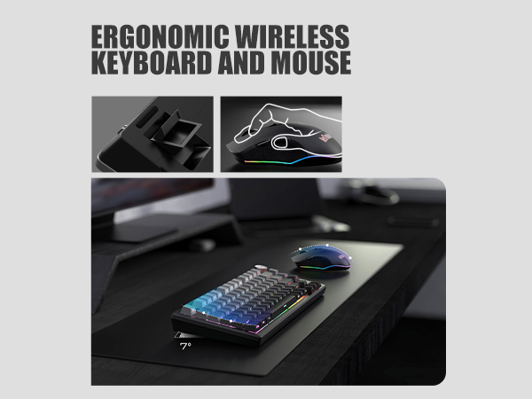 Ergonomic keyboard and mouse set