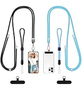 SS Cell Phone Lanyard, 2 Pack Adjustable Phone Lanyard Crossbody Neck Strap &amp; 2 Phone Wrist Strap...