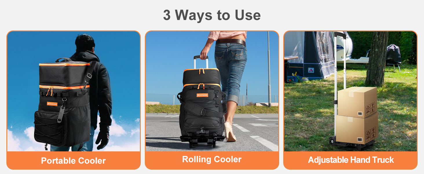 cooler with wheels and handle