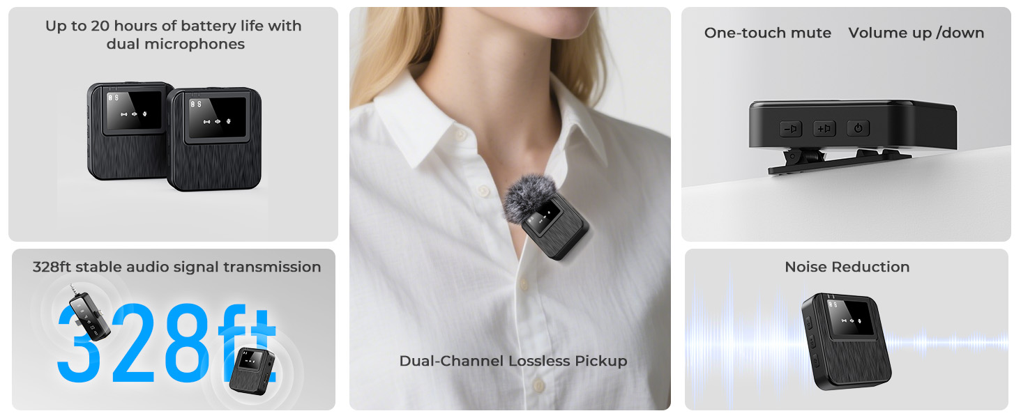 Professional Wireless Lavalier Microphone