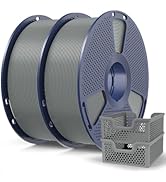 SUNLU PLA+2.0 Filament 1.75mm Grey 2KG, High Speed PLA Plus2.0 Tougher and Stronger 3D Printer Fi...