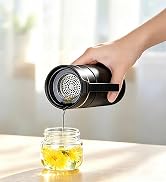 Glass Teapot With Infuser, Travel Tea Mug, Portable Tea Infuser Bottle 15OZ | Loose Tea Cup With ...