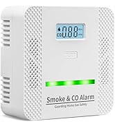 Smoke Detector Carbon Monoxide Detector,2 in 1 Fire &amp; CO Alarm,Battery Powered,Carbon Monoxide Ga...