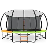 Yohood Trampoline Outdoor 12FT 14FT, Recreational Trampolines with Enclosure Net and Ladder, ASTM...
