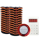 Restaurant Pager System Pagers for Restaurants 24 Coaster Pagers and Beepers with Vibration Flash...