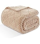 EMME Fleece Blanket, 3D Jacquard Throw Blanket for Couch and Bed, Soft Cozy and Fluffy Blankets L...