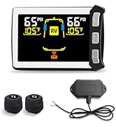 Masoll RV/Trailer Tire Pressure Monitoring System, Tire Pressure Monitor with Color LCD Display, ...