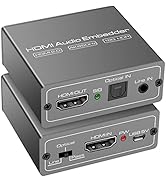 HDMI Audio Embedder Inserter Digital Analog Audio + DVI to HDMI Support TOSLINK Optical 3.5mm Jac...
