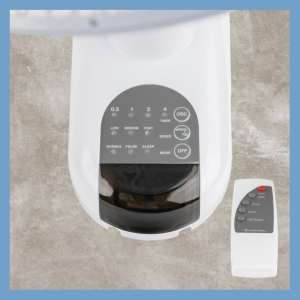 comfort zone wall fan with push button and remote controls