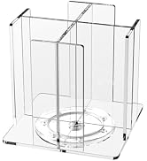 KOTEMON Cup and Lid Holder, 4 Compartment, Square | Rotating Coffee Cup Dispenser Lid Carousel fo...
