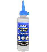 BAZIC Silicone Glue 3.38 Oz. (100 mL), Waterproof Crack Resistant, Quick Repair for Glass Window ...