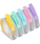Embossing Label Tapes Replacement for Zodzi E975,EazeID Omega S,Dymo Label Maker Refills,3/8 Inch...