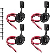 CERRXIAN 30cm 12awg SAE Socket Solar Weatherproof Sidewall Port Cable, SAE Solar Panel Flush Moun...