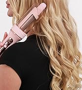 Automatic Rotating Curling Iron, Zavarea 1 Inch Beach Waves Curling Wand with Extra Long Barrel, ...