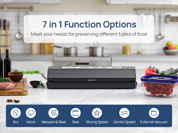 7-IN-1 Multi-mode Full Automatic Food Sealer Vacuum Sealers