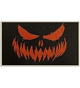 Bayson Halloween Door Mat Scary Red Pumpkin Face Indoor Front Doormat Non-Slip Patio Entrance Mat...
