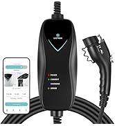 Lectron Level 1 J1772 Charger (WiFi Version) - 110V, 15 Amp, NEMA 5-15 Plug, 16 ft Extension Cord...