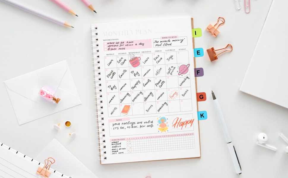 Multicolor Alphabet Index Tabs