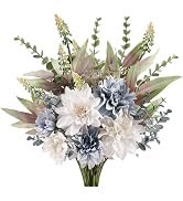 Fake Artificial Flowers Bouquet for Decoration, Silk Flower Arrangements Faux Flowers Plant Weddi...