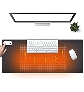 Warm Desk Pad, Heated Mouse Pad, Keyboard Mat, Electric Heating Desk Pad with 5 Heating Levels &amp; ...