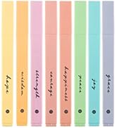 DiverseBee Bible Highlighters with Soft Chisel Tip, 8 Pack Assorted Colors Pens No Bleed, Quick D...