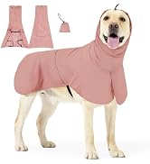 WaterproofDog Raincoat with Reflective Stripe, Windproof Rain Jacket Coat with Leash Hole, Adjust...