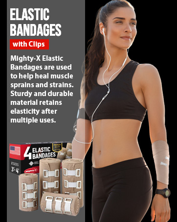 Elastic bandages with clips