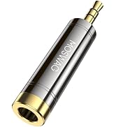 MOSWAG 3.5mm to 6.35mm Adapter, 3.5mm TRS 1/8 inch Audio Male to 6.35mm 1/4 inch Female Mic Plug ...