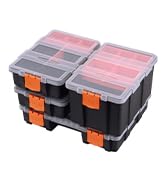 CASOMAN Hardware &amp; Parts Organizers, 4 Piece Set Toolbox