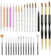MelodySusie 31Pcs Nail Art Brushes Nail Art Tool Set,Nail Dotting Tools Striping Nail Art Brushes...