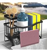 VILCEN Sponge Holder for Kitchen Sink with Auto Draining Tray,Kitchen Sink Caddy Organizer with R...